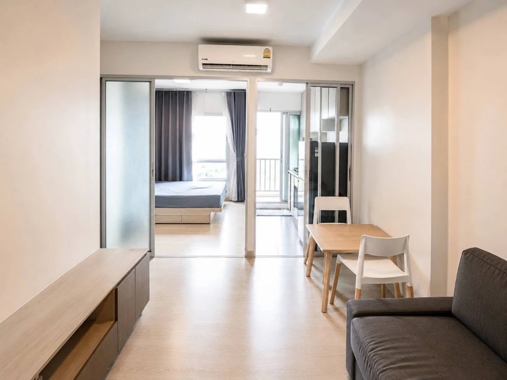For sale: Niche ID Pakkret Station, 25th floor, street view, fully furnished. Just bring your belongings and move in!