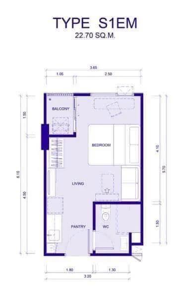 Condo for rent or sale, Kave Town Colony, Building B, 8th floor, North side, open view, affordable price, book now.