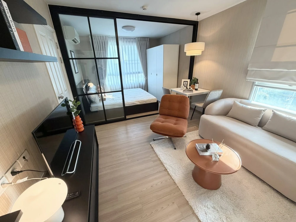 For sale: Plum Condo Phahonyothin 89, Building B, 5th floor, area 28.27 sq m., corner room, nicely decorated, very livable, hurry and reserve now!