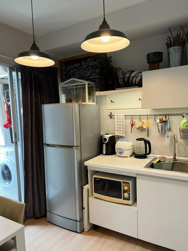 For sale: Plum Condo Lat Phrao 101, studio room, 22.05 sq m, corner room, very private, not attached to any other room on one side, very worth booking