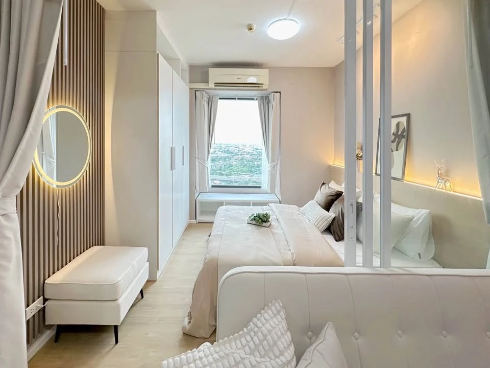 For sale: Fuse Mobius Ramkhamhaeng Station, 28th floor, beautiful city view from a high angle, beautifully decorated, very livable.