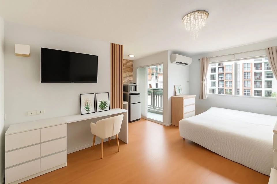 For sale: Lumpini Condo Town Romklao-Suvarnabhumi. Live there and be successful. Live there and be lucky. Live there and feel refreshed. Interested? R