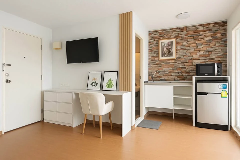 For sale: Lumpini Condo Town Romklao-Suvarnabhumi. Live there and be successful. Live there and be lucky. Live there and feel refreshed. Interested? R