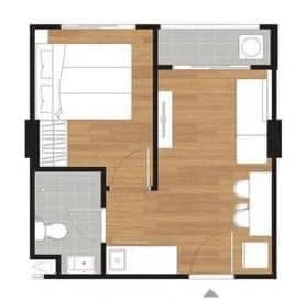 For sale: Lumpini Ville Sukhumvit 76 - Bearing Station, 2 rooms divided into sections. Fully furnished, good price, book now.