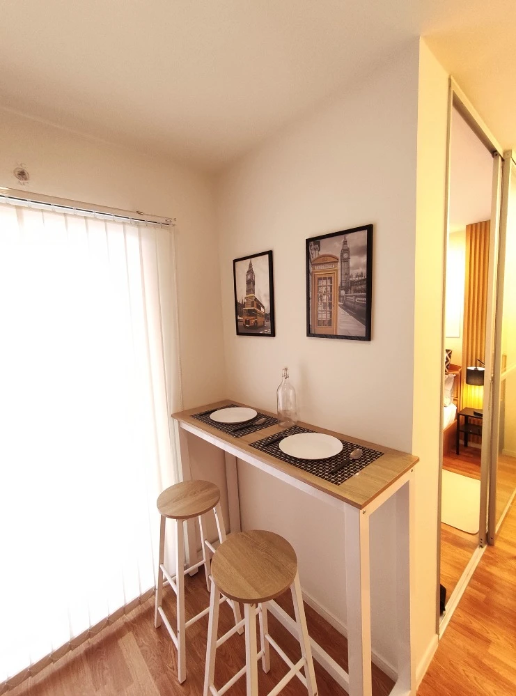 For sale: Lumpini Ville Sukhumvit 76-Bearing, good location, divided into separate rooms, beautifully decorated, ready to move in with bags.