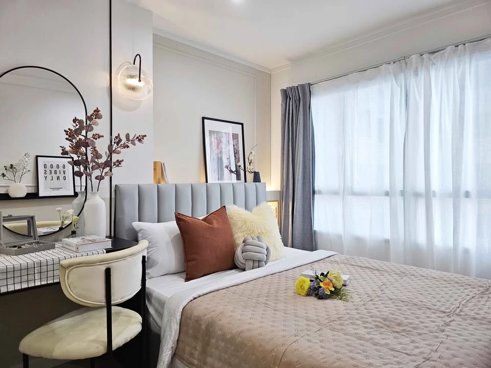 For sale: Lumpini Mega City, beautiful room with complete electrical appliances, near the swimming pool, ready to move in.