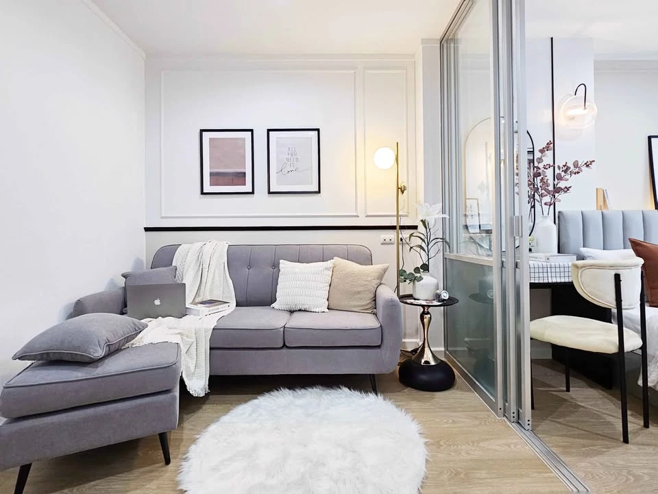 For sale: Lumpini Mega City, beautiful room with complete electrical appliances, near the swimming pool, ready to move in.