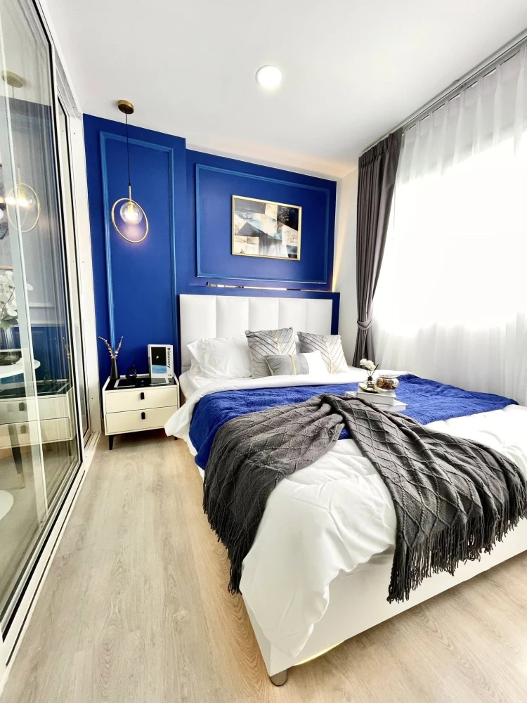 For sale or rent: Lumpini Center Nawamin, beautifully decorated room, looks good, stylish, very livable, comes with all props as shown in the picture.
