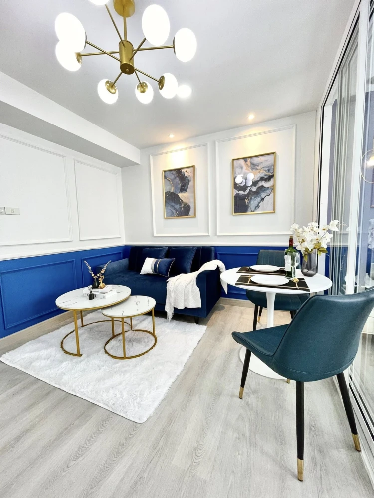 For sale or rent: Lumpini Center Nawamin, beautifully decorated room, looks good, stylish, very livable, comes with all props as shown in the picture.
