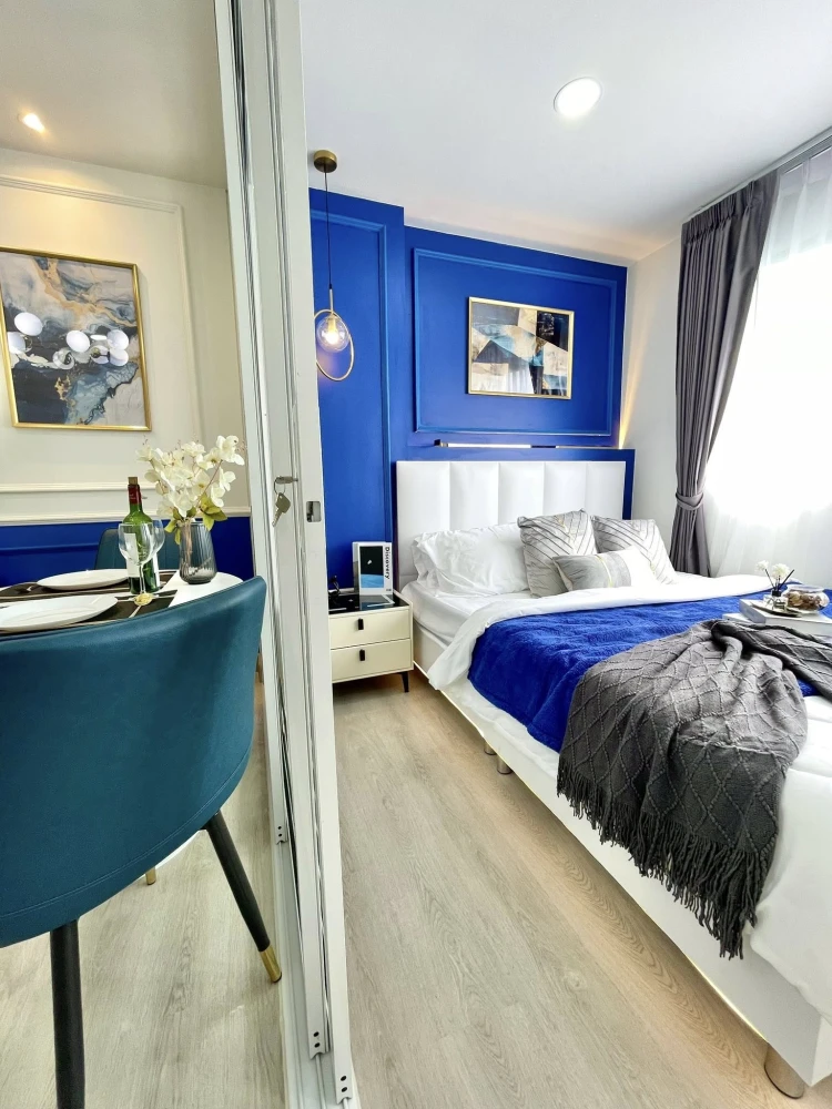 For sale or rent: Lumpini Center Nawamin, beautifully decorated room, looks good, stylish, very livable, comes with all props as shown in the picture.