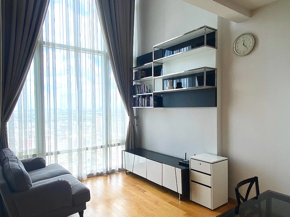 For sale: Villa Ratchadevi, 21st floor, city view, no buildings blocking the view, fully furnished room, nice to live in, book now, don't miss out.