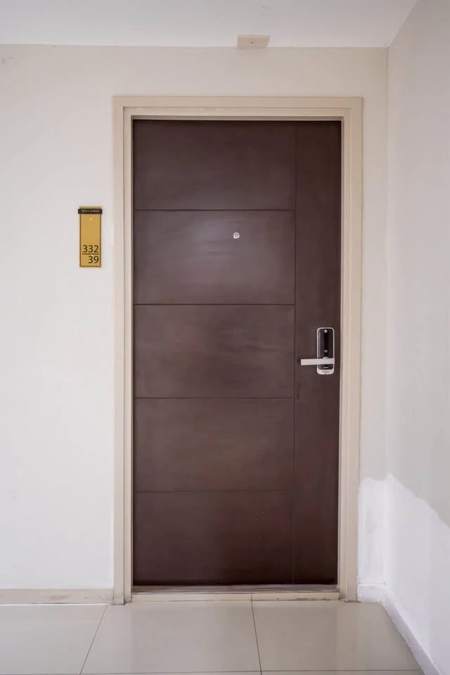 Villa Lasalle for sale, Building A, 3rd floor, 2 bedrooms, 1 bathroom, wallpapered throughout the room, just bring your belongings and move in.