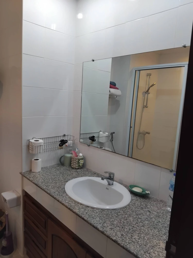 For sale: Jomtien beach view condominium, 2 types available, 2 bedrooms, 2 bathrooms, 6th floor (combined 4 units), very spacious.