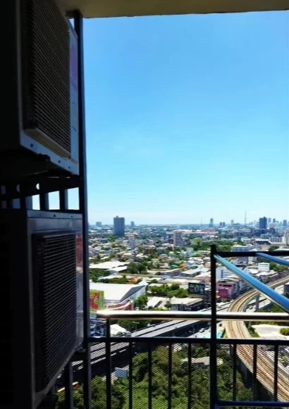 For sale: Supalai Vista Tiwanon Intersection, North-facing unit, 25th floor. Unobstructed view, shaded all day. View of the swimming pool and BTS Skyt