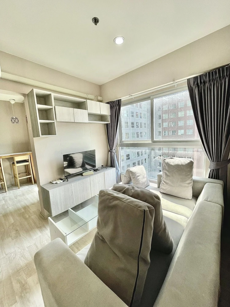 For sale, for rent, Plum Condo Ramkhamhaeng Station, 14th floor, good view, spacious room, usable area, fully furnished, reserve now.