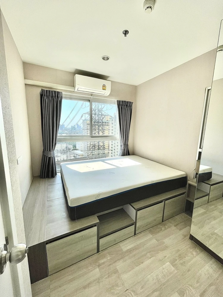 For sale, for rent, Plum Condo Ramkhamhaeng Station, 14th floor, good view, spacious room, usable area, fully furnished, reserve now.