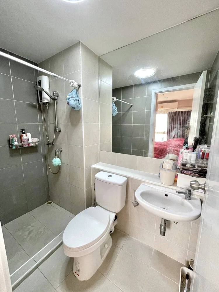For sale, for rent, Plum Condo Ramkhamhaeng Station, 14th floor, good view, spacious room, usable area, fully furnished, reserve now.