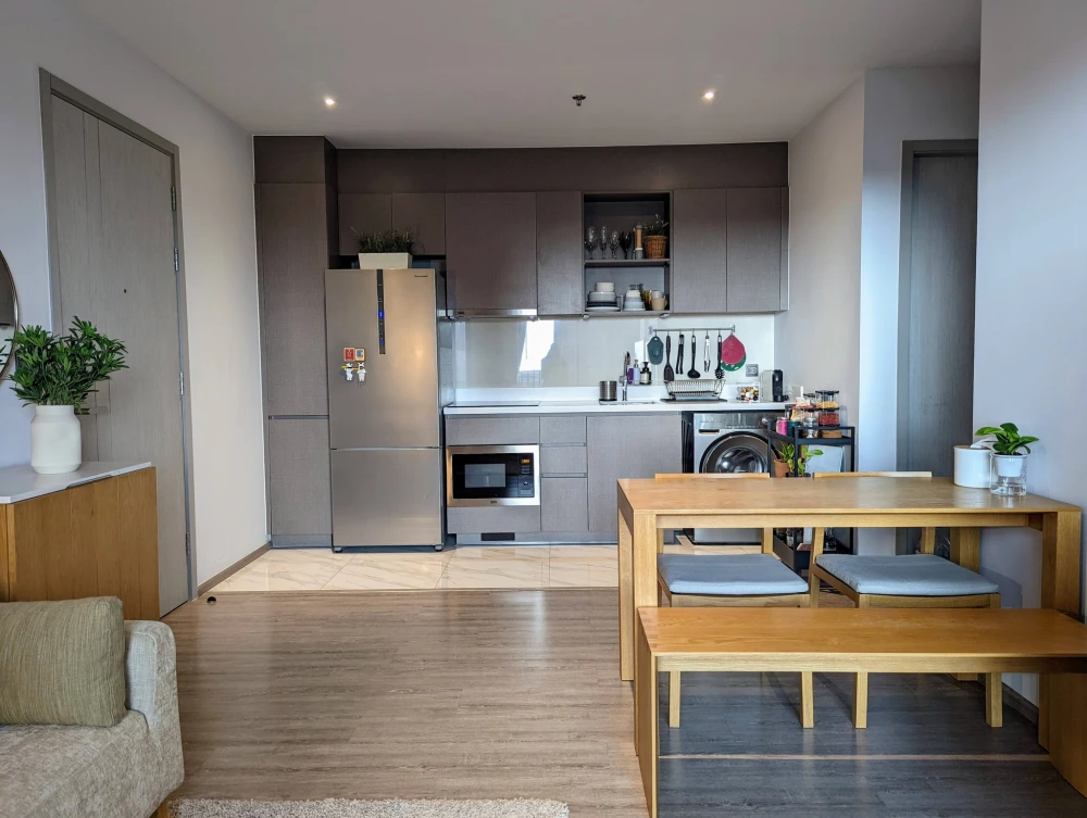 For sale or rent: Rhythm Ekkamai, 70 sq m unit, fully furnished (10th floor). Don't miss out!