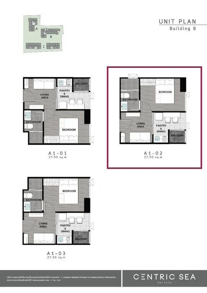 For sale: Centric Sea (Central Pattaya), quiet corner room, not crowded, city view, no other buildings blocking the view, hurry and book now.