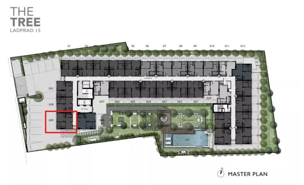 For sale: The Tree Lat Phrao 15, 5th floor, corner room, private zone, best zone in the building, no one walking past, if you're slow you'll definitel