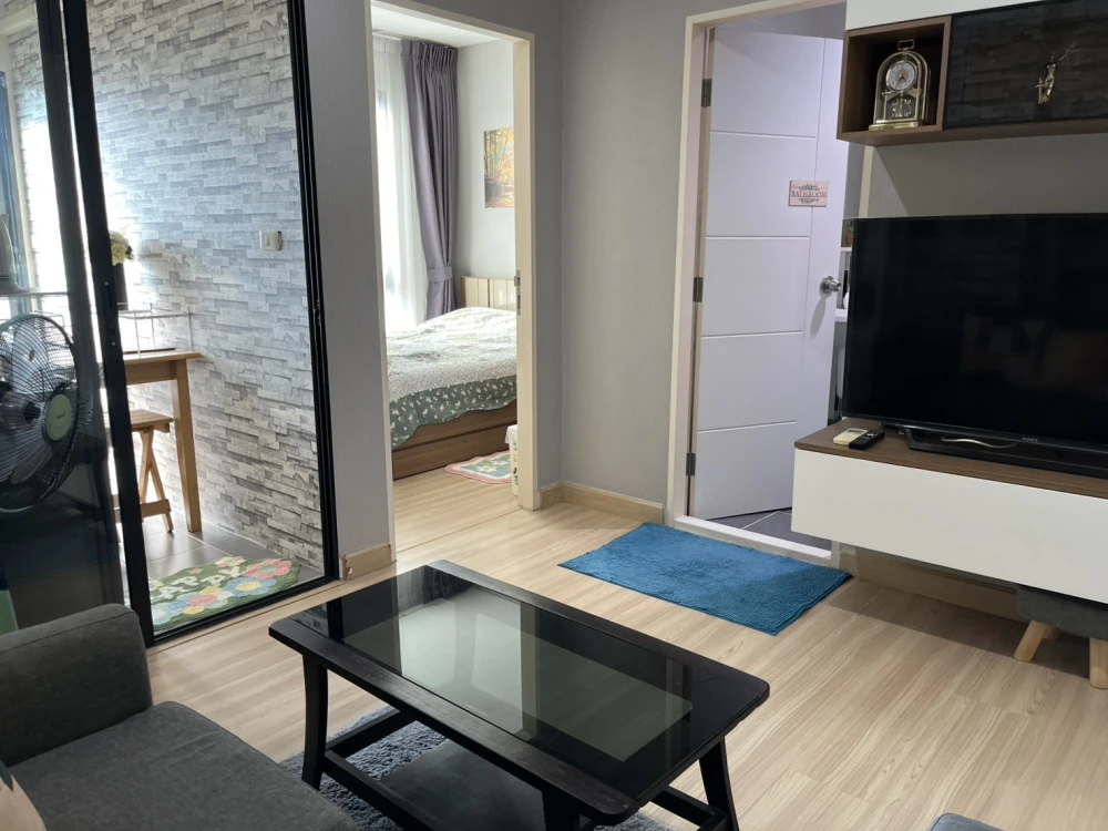 Selling The Nice Mono Ratchavipha, Building A, 17th floor, beautiful view, fully furnished and electrical appliances. Book now.