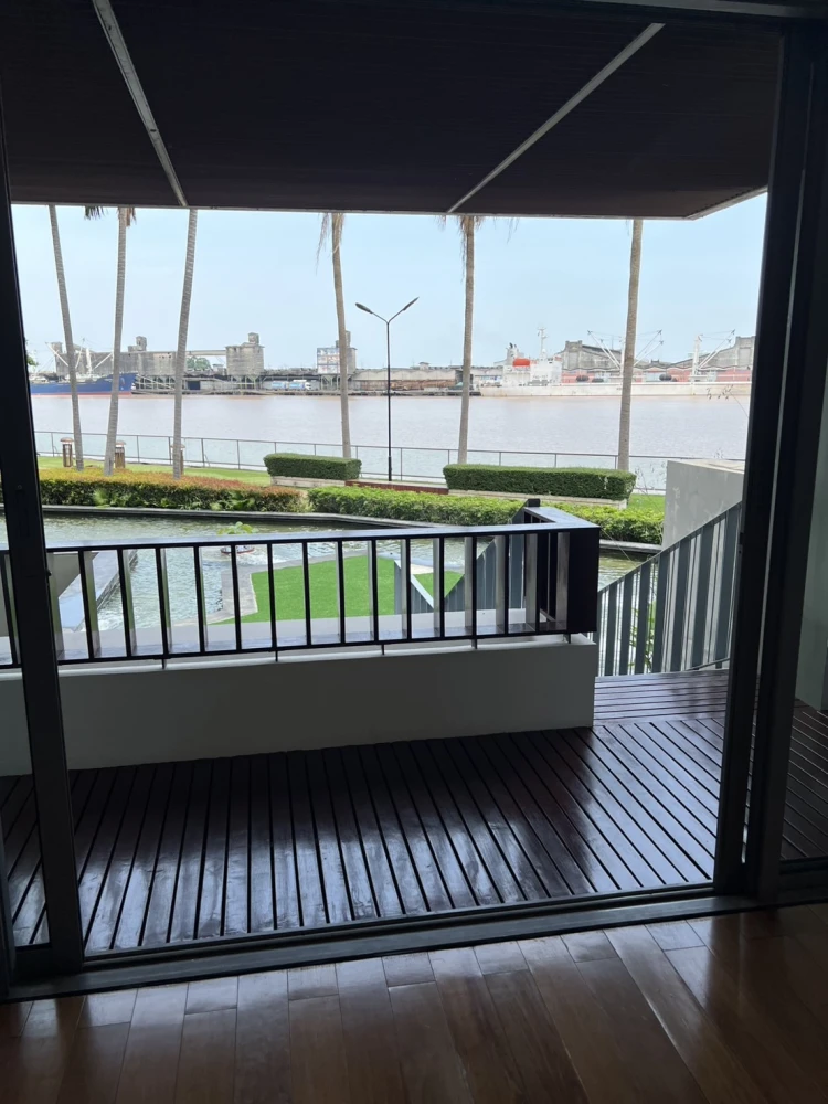 For sale: The Pano Rama 3, a luxury island villa on the Chao Phraya River, spacious area, single-family home feel, with a private swimming pool.
