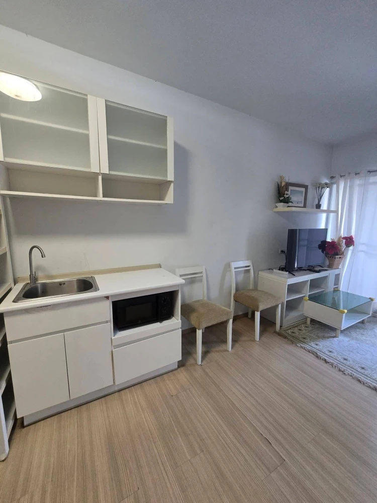 For sale: A Space Kaset, 36 sq.m. unit on the 2nd floor, with a pleasant garden view. Fully furnished and ready to move in.