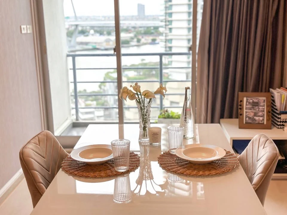 For sale SV City Rama 3 on the 15th floor, Tower 7, Chao Phraya River view, including good furniture, ready to move in, don't delay.