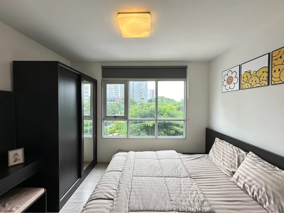 For sale, for rent, Aspire Sathorn-Taksin Brick Zone, very good room view, simply decorated, with good quality leather sofas and full facilities, don'