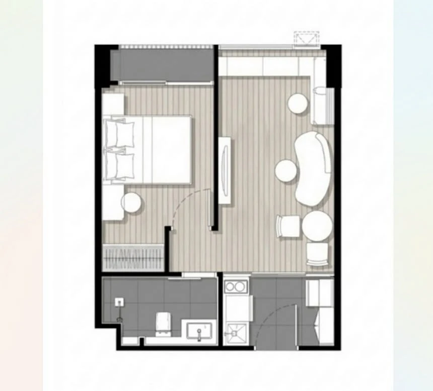 For sale: SO Origin Siriraj, Simplex type, 35.33 square meters. Spacious and comfortable living area. Book now!