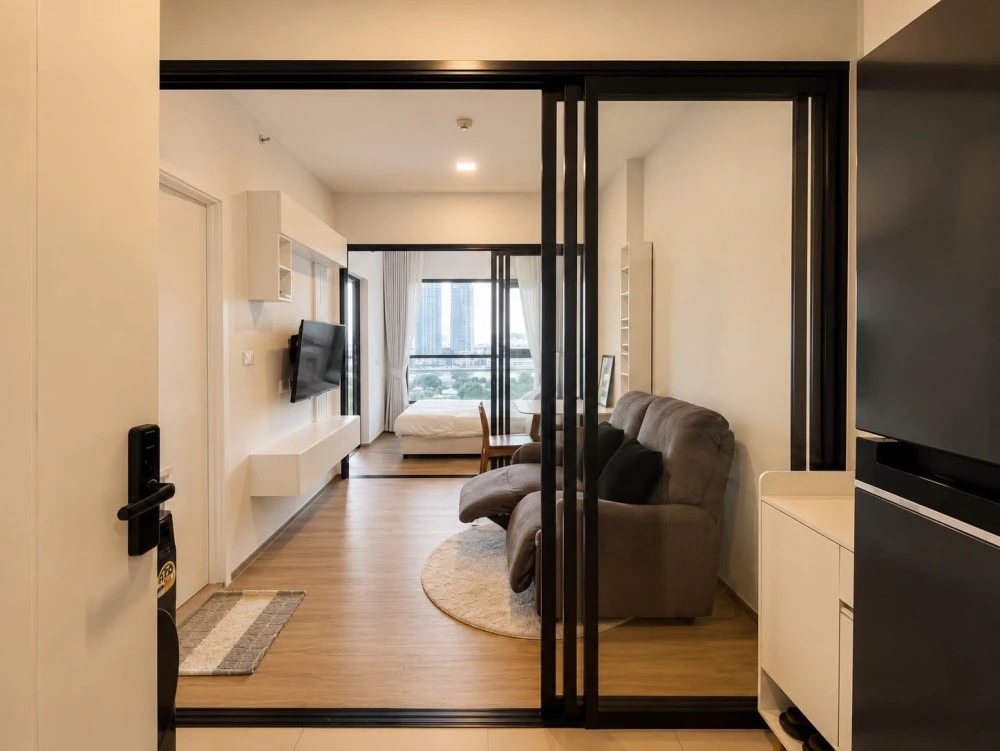 ขาย ให้เช่า Chapter One Spark จรัญฯ ห้องแต่งสวยสไตล์ Modern Clean & Minimal โทนอบอุ่น เรียบ สบายตา พร้อมเข้าอยู่