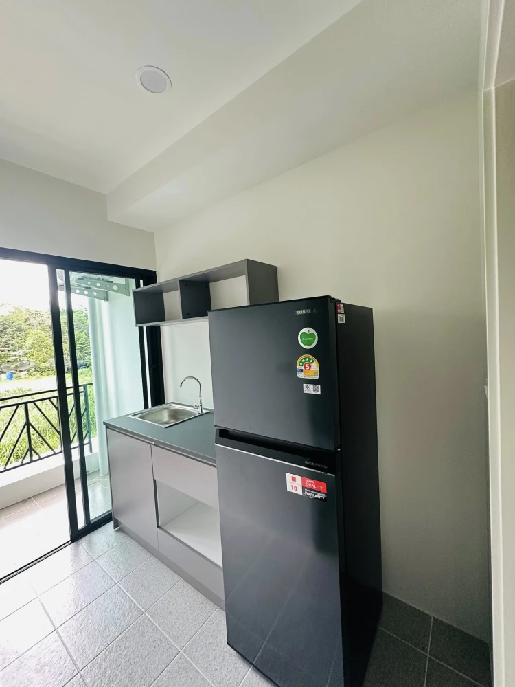 For sale, for rent, D Park Condo Suansear - Sriracha, corner room, not crowded, comes with complete furniture, good like this, don't miss it.
