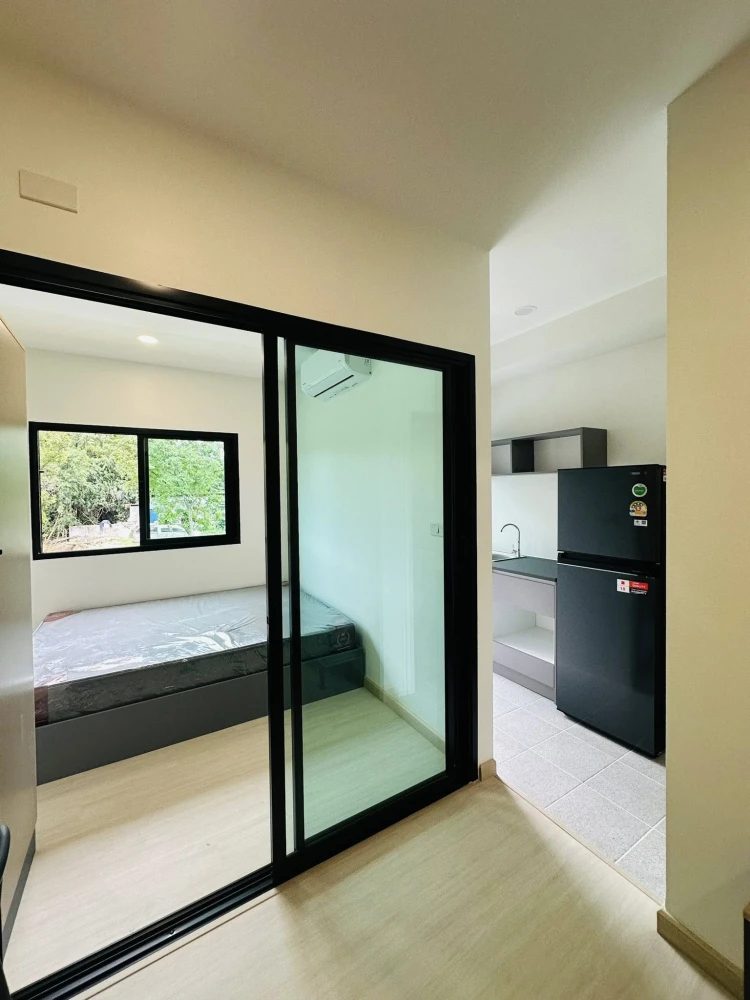 For sale, for rent, D Park Condo Suansear - Sriracha, corner room, not crowded, comes with complete furniture, good like this, don't miss it.