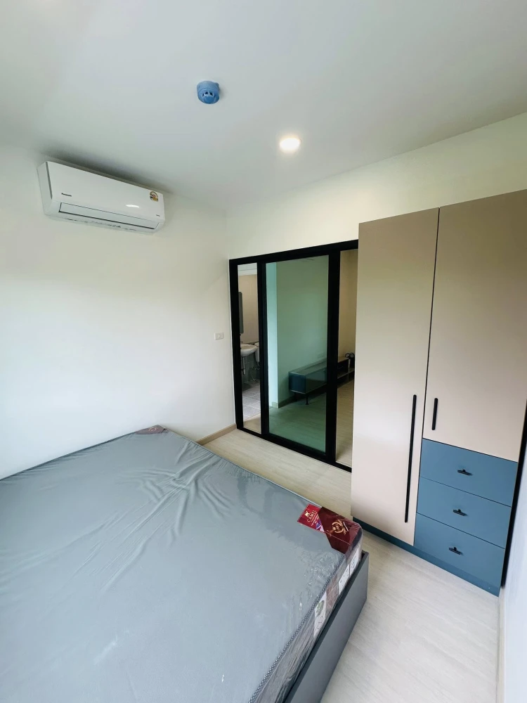 For sale, for rent, D Park Condo Suansear - Sriracha, corner room, not crowded, comes with complete furniture, good like this, don't miss it.