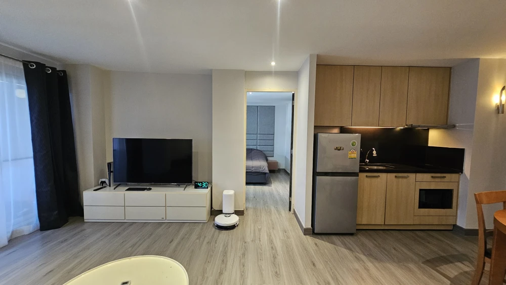 For sale or rent: Family Park Ladprao 48, a lovely room with a built-in headboard and fully furnished. Don't miss out!