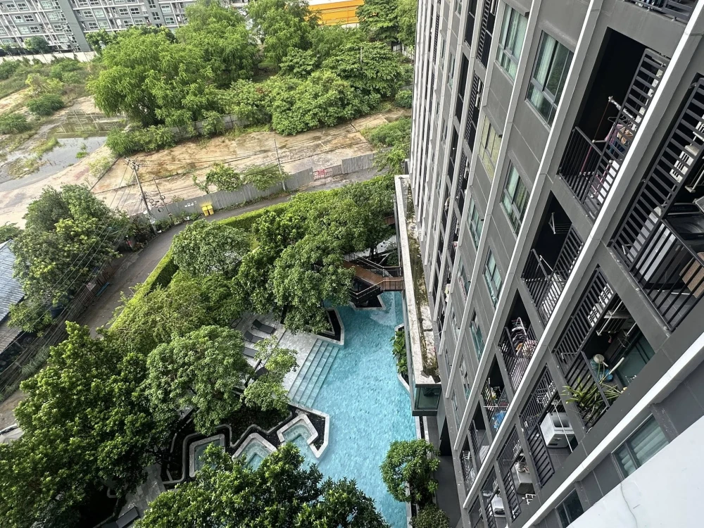 For sale or rent: Ideo New Rama 9, 10th floor, swimming pool view, nice room, interested in owning, hurry and reserve now.
