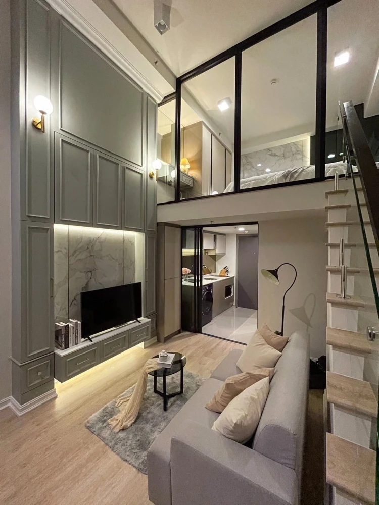 For sale, for rent, Ideo Sathorn-Wongwian Yai, 2-storey duplex room, fully furnished, ready to move in, well-built-in, hurry and reserve now, don't mi