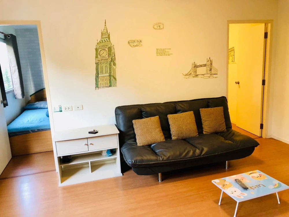 For sale, for rent Lumpini CondoTown Romklao – Suvarnabhumi, 2nd floor, fully furnished room, ready to move in, reserve now