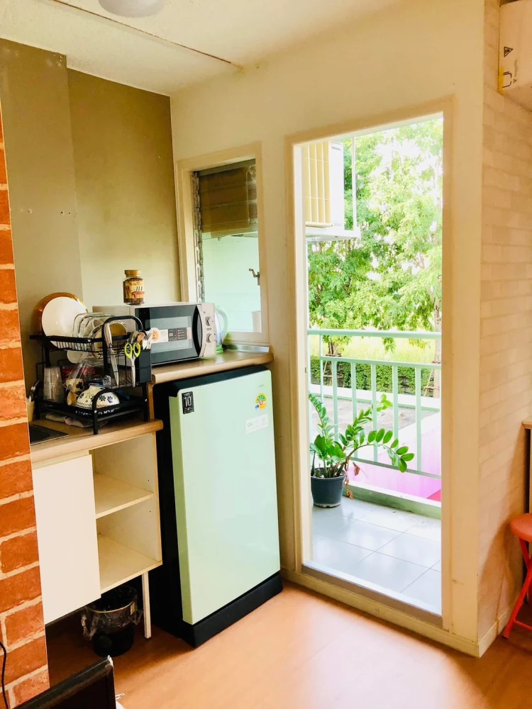 For sale, for rent Lumpini CondoTown Romklao – Suvarnabhumi, 2nd floor, fully furnished room, ready to move in, reserve now