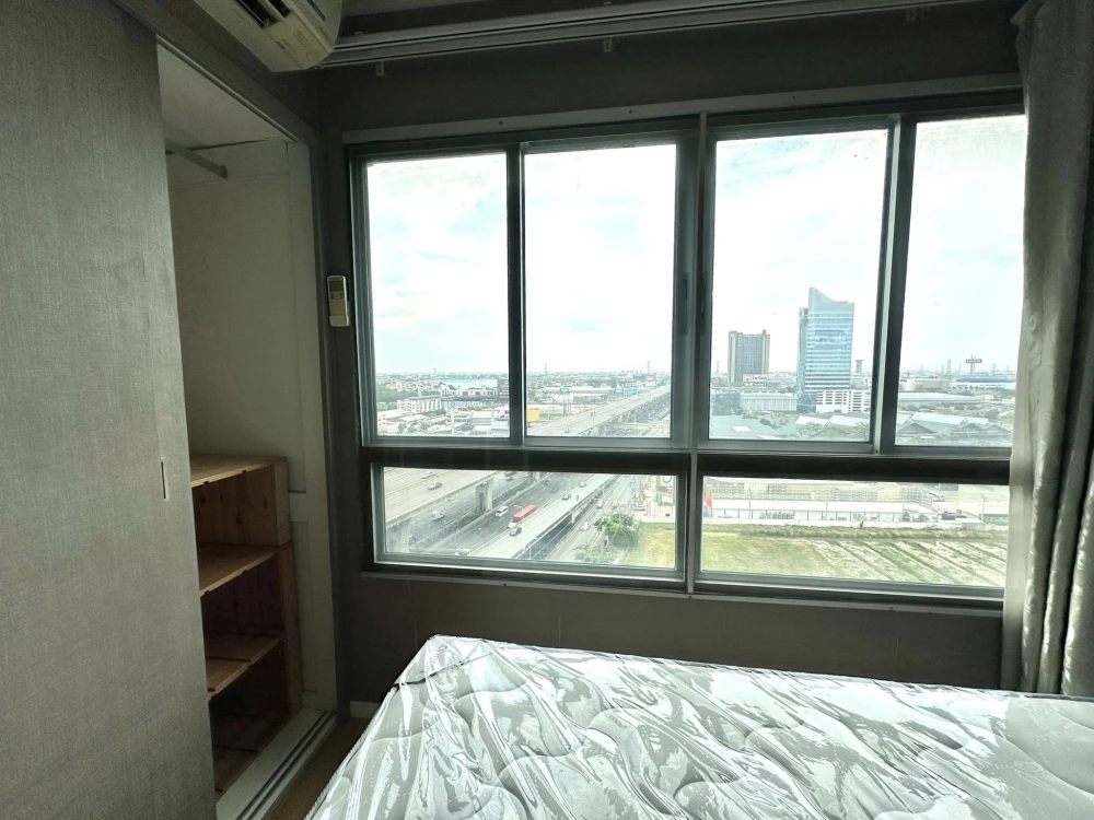 For sale or rent: Lumpini Mega City Bangna, 15th floor, corner room, partitioned room, fully furnished, nice to live in, reserve now.