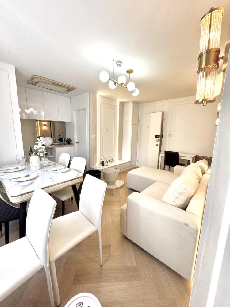 For sale or rent: Lumpini Mixx Thepharak-Srinakarin, beautifully decorated room, minimalist style, fully furnished, reserve now!