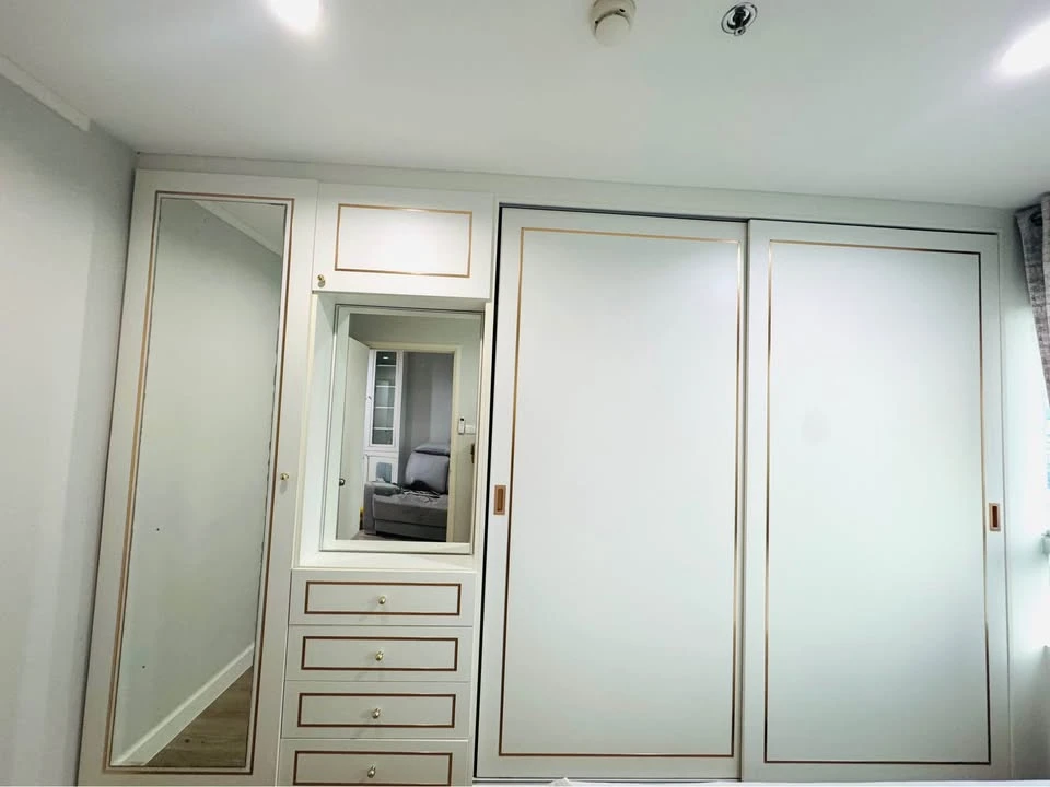For sale, for rent Lumpini Park Rama 9–Ratchada 1 bedroom, 1 bathroom, built-in furniture, decorated in a controlled tone, reserve now.
