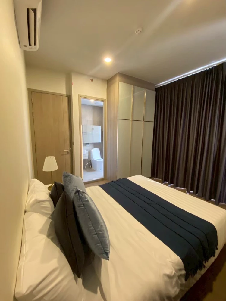 For sale, for rent, Park Origin Phaya Thai, 58 sq m., 28th floor, 2 bedrooms, 2 bathrooms, cleanly decorated but complete, must reserve.