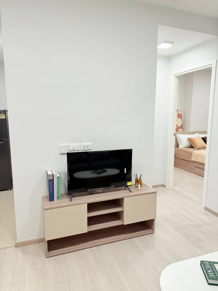 For sale, for rent Plum Condo Sukhumvit 62, 2 bedrooms, 1 bathroom, complete with electrical appliances. Reserve first, get it first.