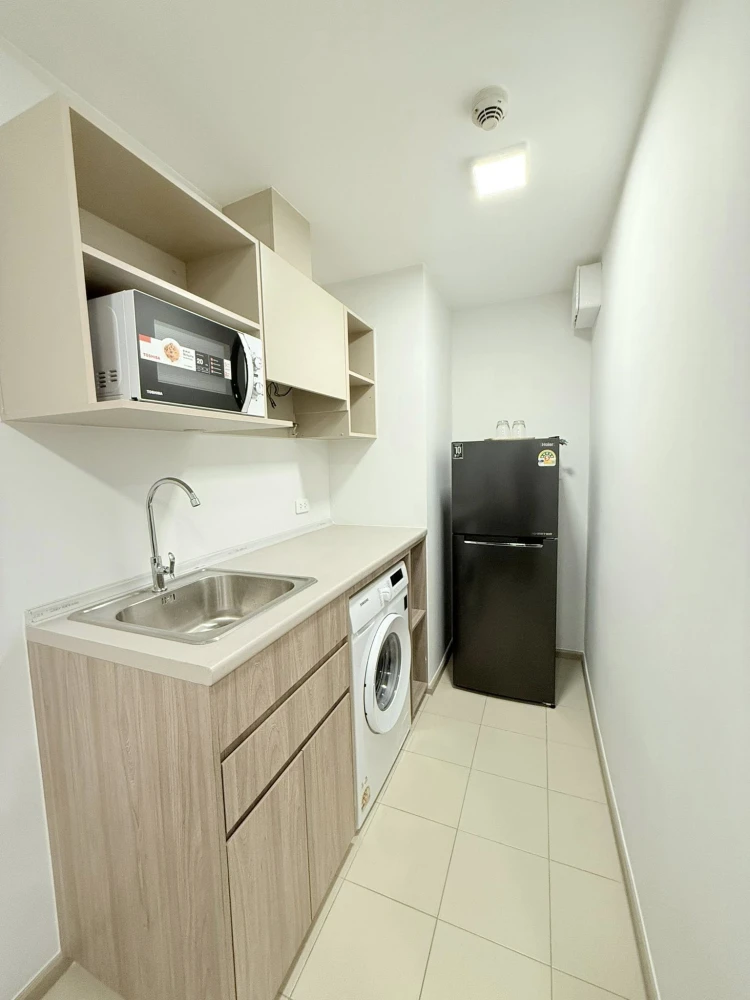 For sale, for rent Plum Condo Sukhumvit 62, 2 bedrooms, 1 bathroom, complete with electrical appliances. Reserve first, get it first.