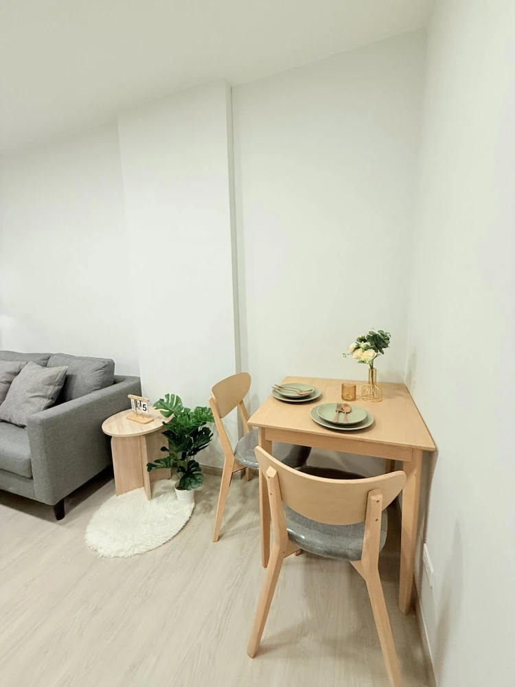 For sale, for rent Plum Condo Sukhumvit 62, 2 bedrooms, 1 bathroom, complete with electrical appliances. Reserve first, get it first.