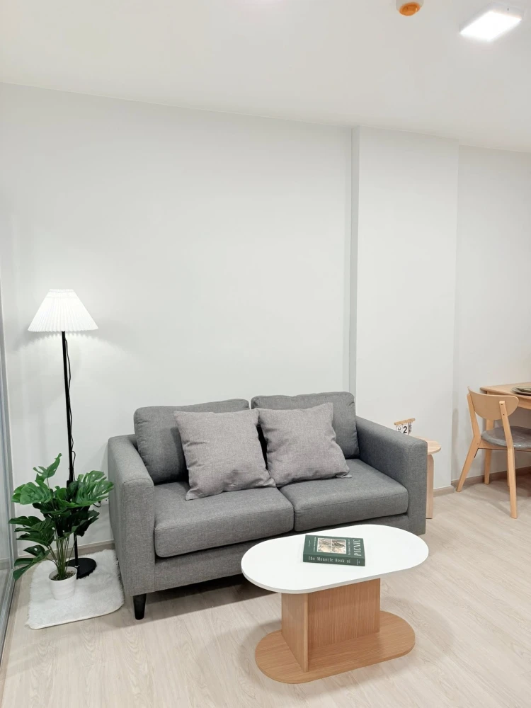 For sale, for rent Plum Condo Sukhumvit 62, 2 bedrooms, 1 bathroom, complete with electrical appliances. Reserve first, get it first.