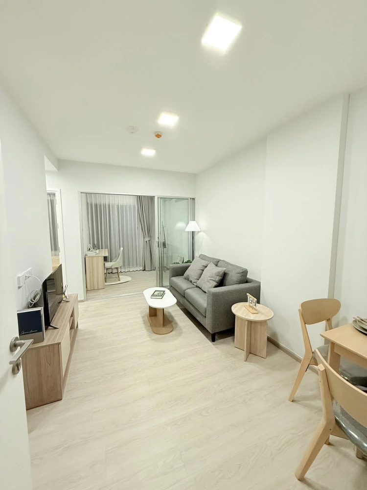 For sale, for rent Plum Condo Sukhumvit 62, 2 bedrooms, 1 bathroom, complete with electrical appliances. Reserve first, get it first.