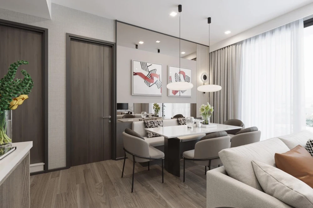 For sale, for rent, Rhythm Charoenk Pavilion, large room, fully furnished, ready to move in. Don't miss it.