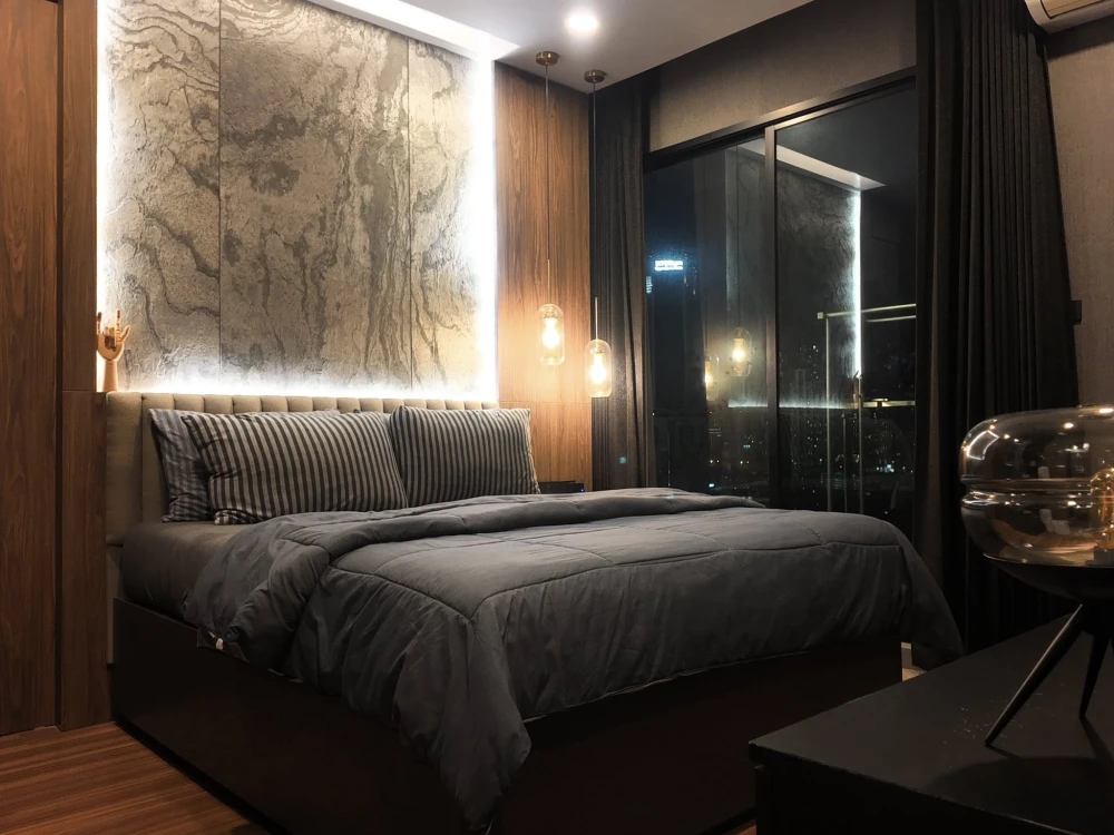 For sale, for rent, Supalai Premier Charoen Nakhon, corner room, quiet, private, not near the elevator, not near the garbage, beautifully decorated,